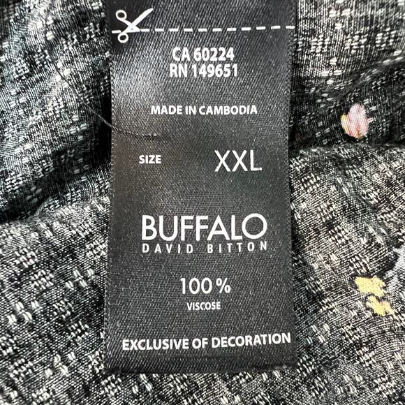 Buffalo Womens Top 2X Floral Cottagecore Gardencore Fairy Relaxed Flowy Mob Wife - Picture 9 of 12